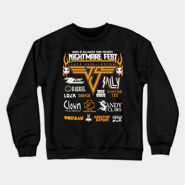 Nightmare Fest - Nightmare Before Music Crewneck Sweatshirt by RetroReview